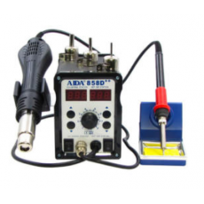 Aida 858D++, два индикатора, термовоздушная паяльная станция, фен + паяльник