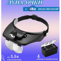 Лупа бинокулярная MG81000A с подсветкой