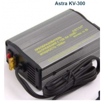 Преобразователь напряжения 12V на 220V,  Astra KV-300, с крокодилами на аккумулятор
