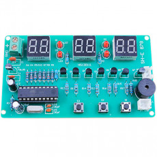 Конструктор N139 Часы электронные 6 разрядов с будильником, таймером и секундомером