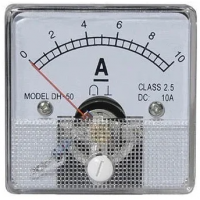 Амперметр стрелочный SF50, DC 0-10A с шунтом Амперметр стрелочный SF50, DC 0-10A с шунтом